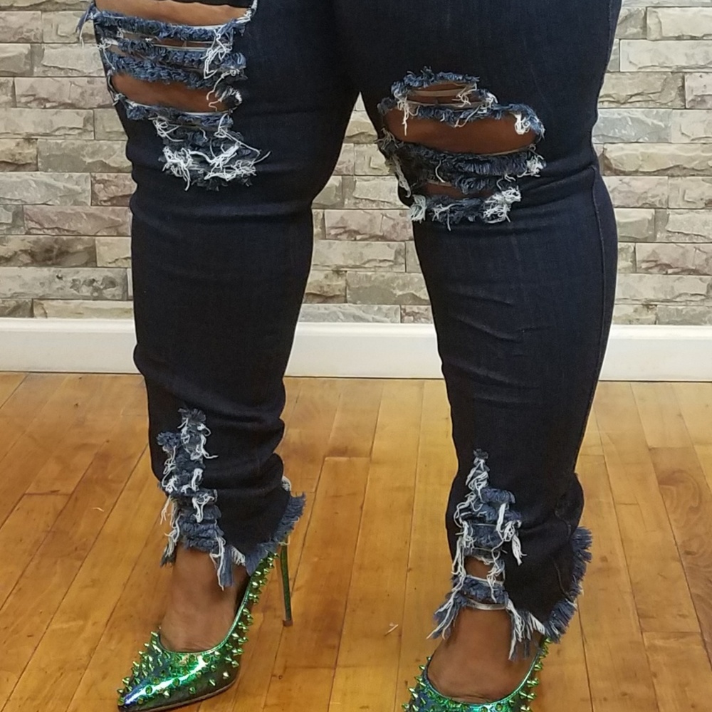 Plus Size Dark Wash Denim Jeans